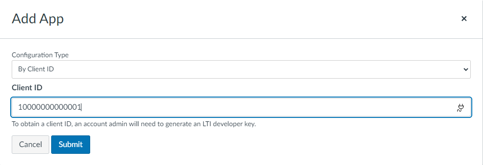 Add LTI app cientid